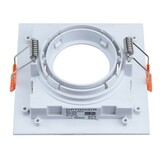 Einbaurahmen für LED GU10 Quadratisch inkl. Fassung Weiß