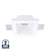 Einbaurahmen Trimless für LED GU10 Quadratisch 1-fach Weiß