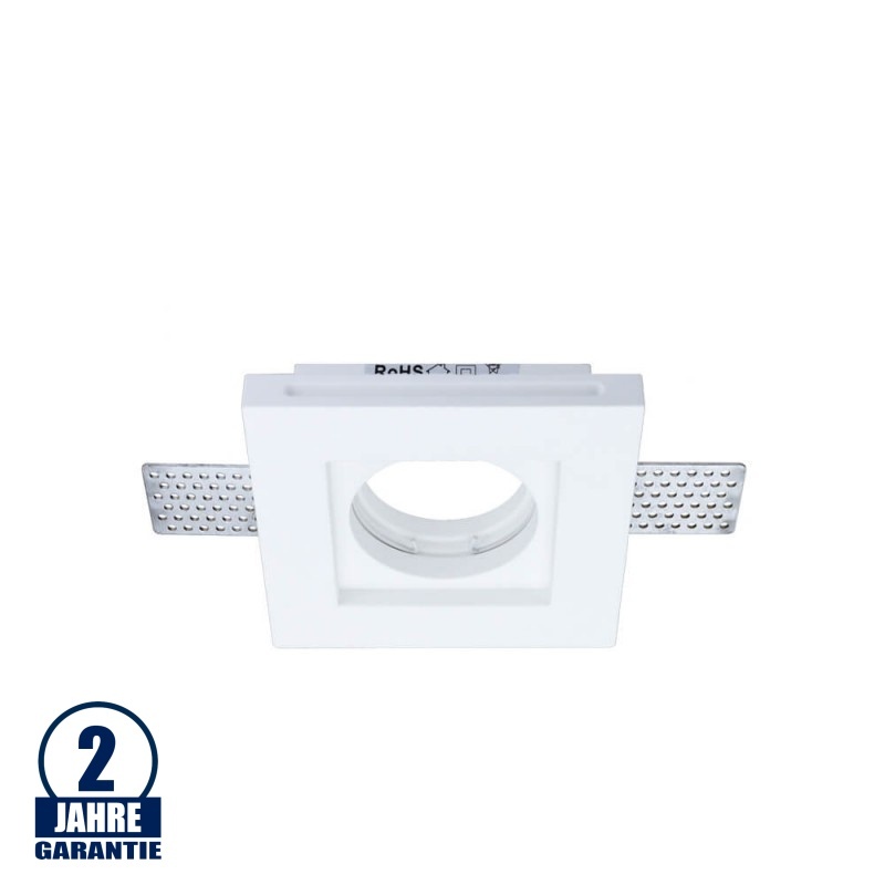 Einbaurahmen Trimless für LED GU10 Quadratisch Weiß