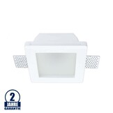 Einbaurahmen Trimless für LED GU10 Quadratisch matt 1-fach Weiß