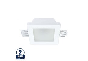 Einbaurahmen Trimless für LED GU10 Quadratisch matt 1-fach Weiß