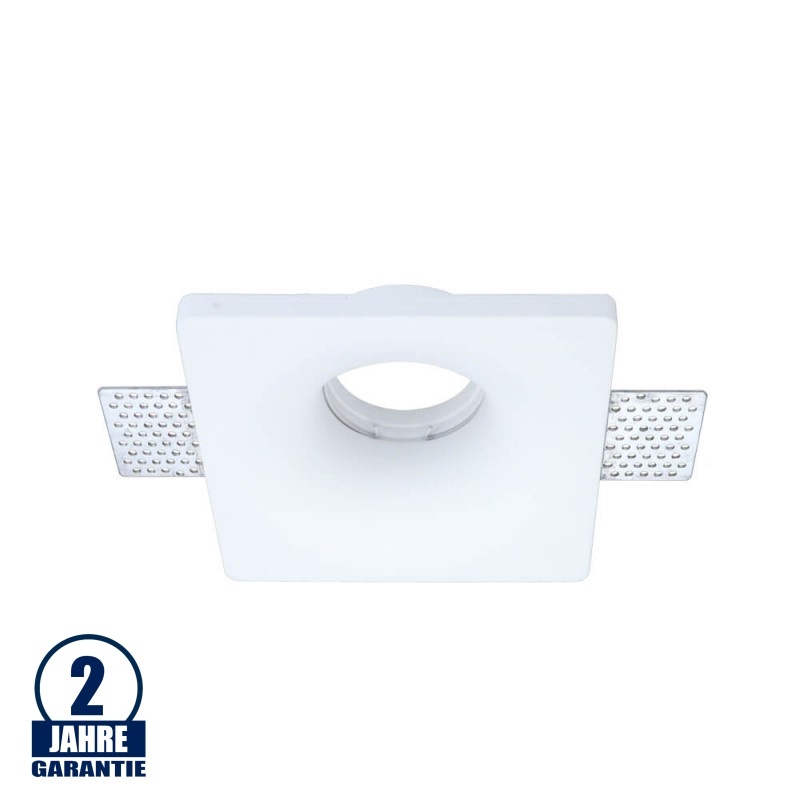 Einbaurahmen Trimless für LED GU10 Quadratisch Konisch Weiß