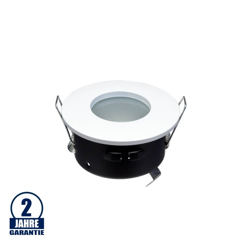 Einbaurahmen für LED GU10 Strahlwassergeschützt Rund Weiß IP65