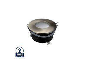 Einbaurahmen für LED GU10 Strahlwassergeschützt Rund Inox IP65