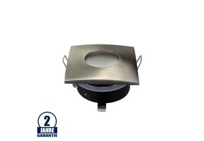 Einbaurahmen für LED GU10 Strahlwassergeschützt Quadratisch Inox IP65