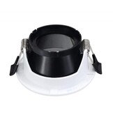 Einbaurahmen für LED GU10 Rund mit rundem Lichtauslass Weiß