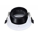 Einbaurahmen für LED GU10 Rund mit quad. Lichtauslass Weiß