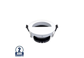 Einbaurahmen für LED GU10 Rund mit Halbkreis-Lichtauslass Weiß