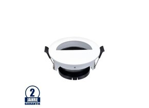 Einbaurahmen für LED GU10 Rund mit Halbkreis-Lichtauslass Weiß