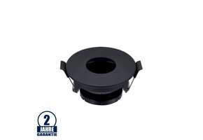 Einbaurahmen für LED GU10 Rund mit rundem Lichtauslass Schwarz