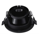 Einbaurahmen für LED GU10 Rund mit rundem Lichtauslass Schwarz