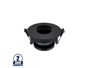 Einbaurahmen für LED GU10 Rund mit ovalem Lichtauslass Schwarz