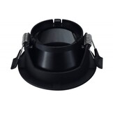 Einbaurahmen für LED GU10 Rund mit ovalem Lichtauslass Schwarz