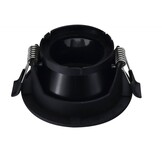 Einbaurahmen für LED GU10 Rund mit quad. Lichtauslass Schwarz