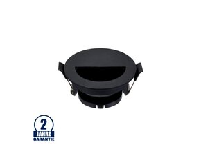 Einbaurahmen für LED GU10 Rund mit Halbkreis-Lichtauslass Schwarz