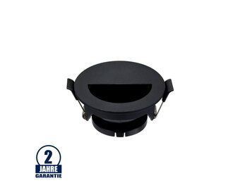 Einbaurahmen für LED GU10 Rund mit Halbkreis-Lichtauslass Schwarz