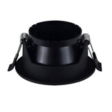 Einbaurahmen für LED GU10 Rund mit Halbkreis-Lichtauslass Schwarz