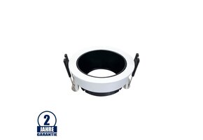 Einbaurahmen für LED GU10 Rund Weiß mit schwarzem Reflektor