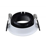 Einbaurahmen für LED GU10 Rund Weiß mit schwarzem Reflektor