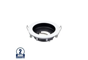 Einbaurahmen Alu für LED GU10 Rund inkl. Fassung Weiß/Schwarz