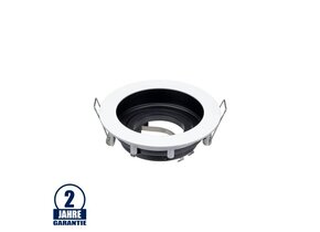 Einbaurahmen Alu für LED GU10 Rund inkl. Fassung Weiß/Schwarz