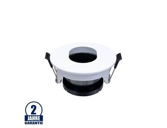 Einbaurahmen für LED GU10 Rund mit ovalem Lichtauslass Weiß