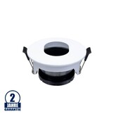 Einbaurahmen für LED GU10 Rund mit ovalem Lichtauslass Weiß