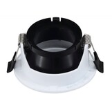 Einbaurahmen für LED GU10 Rund mit ovalem Lichtauslass Weiß