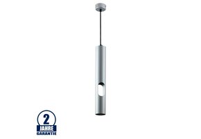 Pendelleuchte mit seitlichem Lichtauslass für GU10 40cm Silber