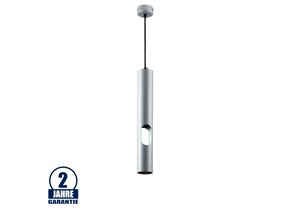 Pendelleuchte mit seitlichem Lichtauslass für GU10 40cm Silber