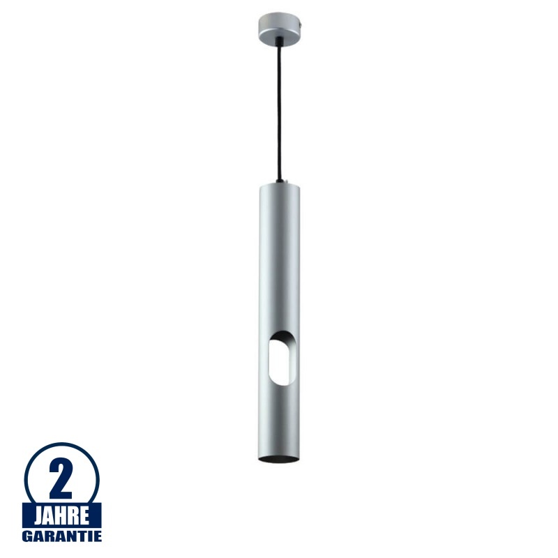 Pendelleuchte mit seitlichem Lichtauslass für GU10 40cm Silber