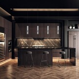 Pendelleuchte mit seitlichem Lichtauslass für GU10 40cm Silber