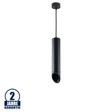 Pendelleuchte Slanted für GU10 30cm Schwarz mit schwarzem Reflektor