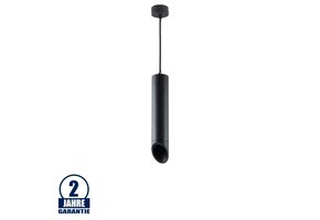 Pendelleuchte Slanted für GU10 30cm Schwarz mit schwarzem Reflektor