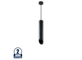 Pendelleuchte Slanted für GU10 30cm Schwarz mit schwarzem Reflektor
