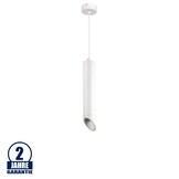 Pendelleuchte Slanted für GU10 30cm Weiß mit weißem Reflektor