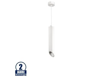 Pendelleuchte Slanted für GU10 30cm Weiß mit weißem Reflektor