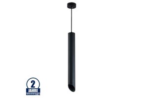 Pendelleuchte Slanted für GU10 50cm Schwarz mit schwarzem Reflektor