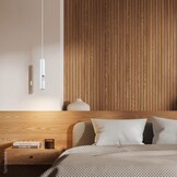 Pendelleuchte mit seitlichem Lichtauslass für GU10 40cm Weiß