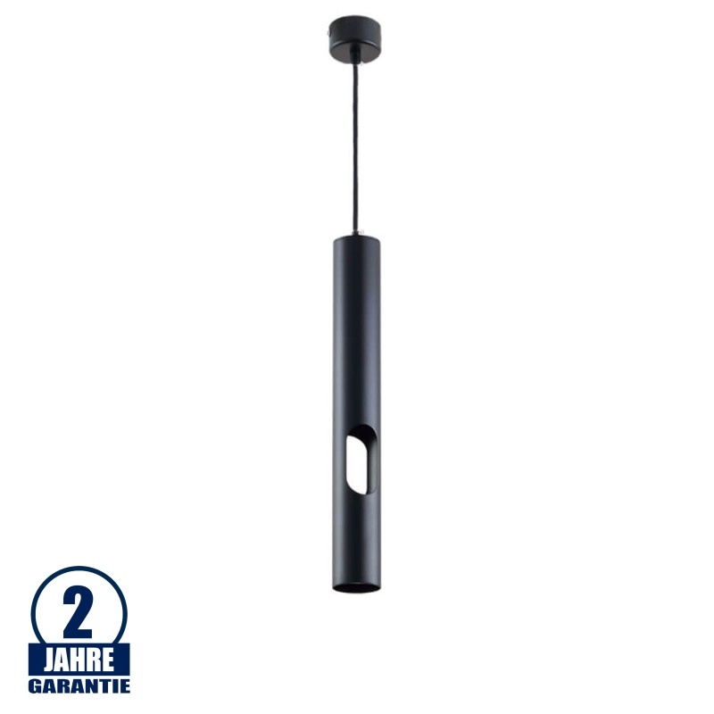 Pendelleuchte mit seitlichem Lichtauslass für GU10 40cm Schwarz