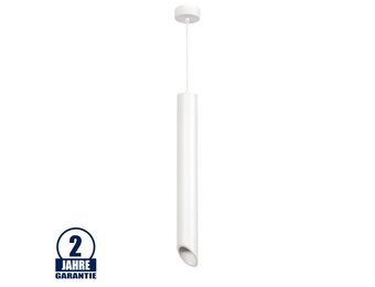 Pendelleuchte Slanted für GU10 50cm Weiß mit weißem Reflektor