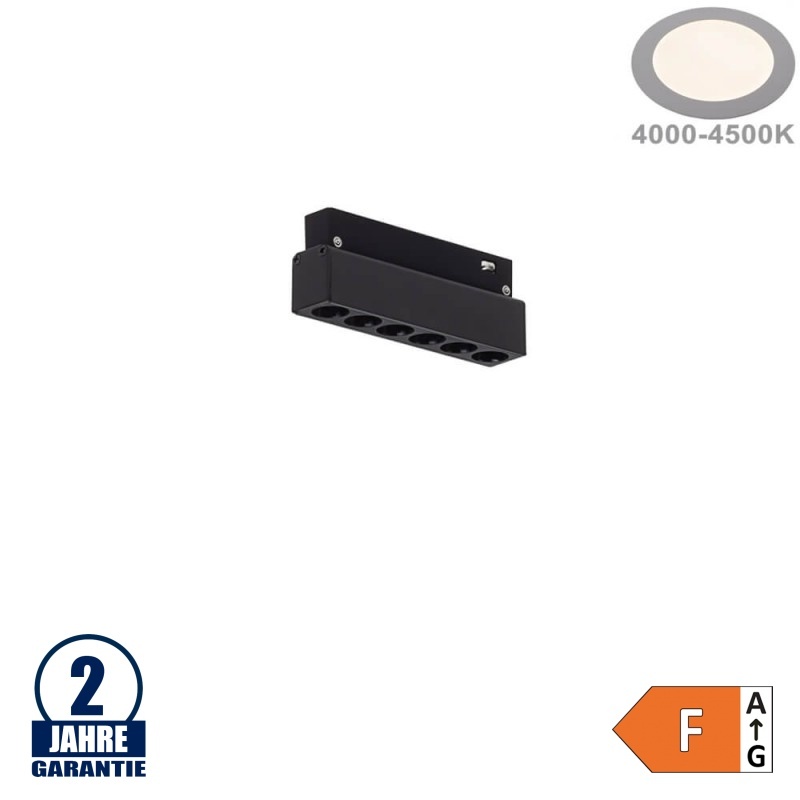 6W Strahler 6-flammig für 48V Stromschiene R20 Magnetic Line Neutralweiß