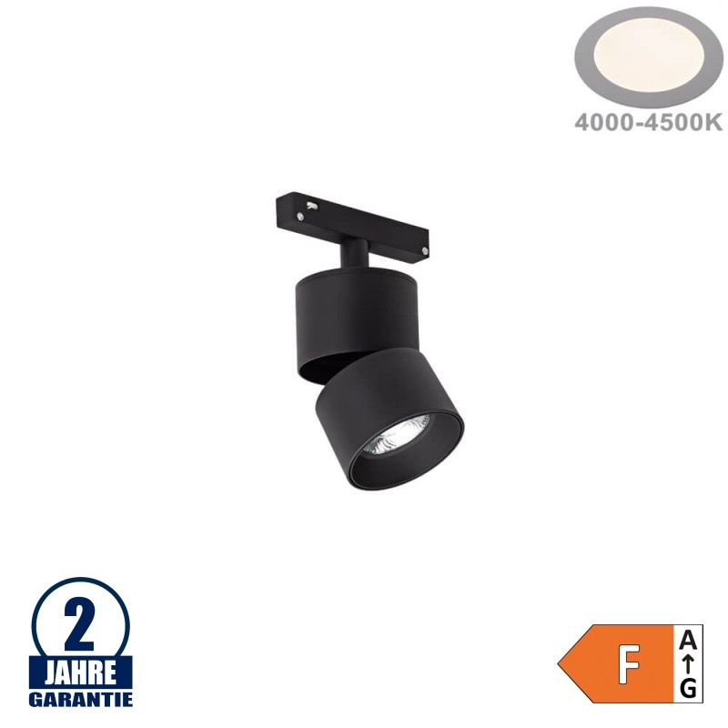 10W Schienenspot CRI90+ schwenkbar  für 48V Stromschiene R20 Magnetic Line Neutralweiß