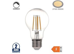 4W LED FILAMENT E27 A60 Birne Glas 470 Lumen Warmweiß Dimmbar