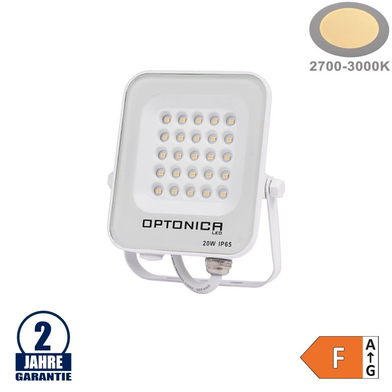 20W LED SMD Fluter weißes Gehäuse Warmweiß
