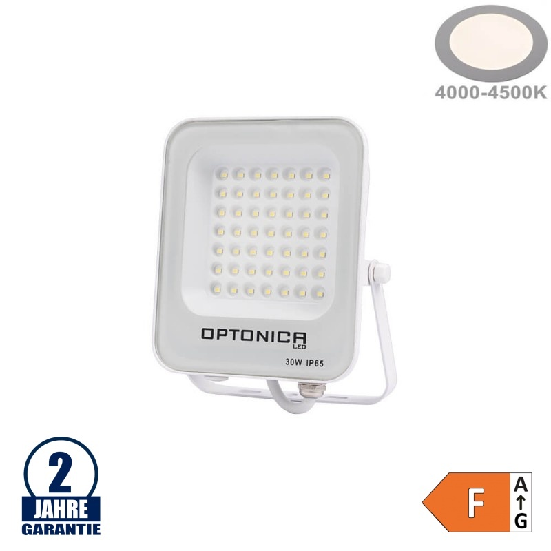 30W LED SMD Fluter weißes Gehäuse Neutralweiß