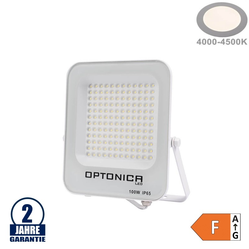 100W LED SMD Fluter weißes Gehäuse Neutralweiß
