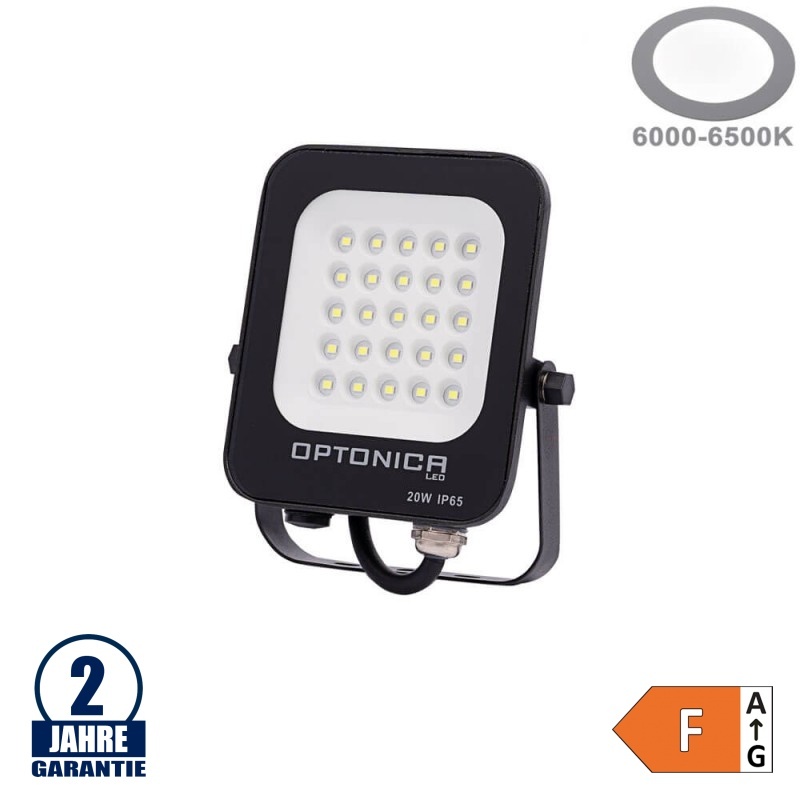 20W LED SMD Fluter schwarzes Gehäuse Kaltweiß