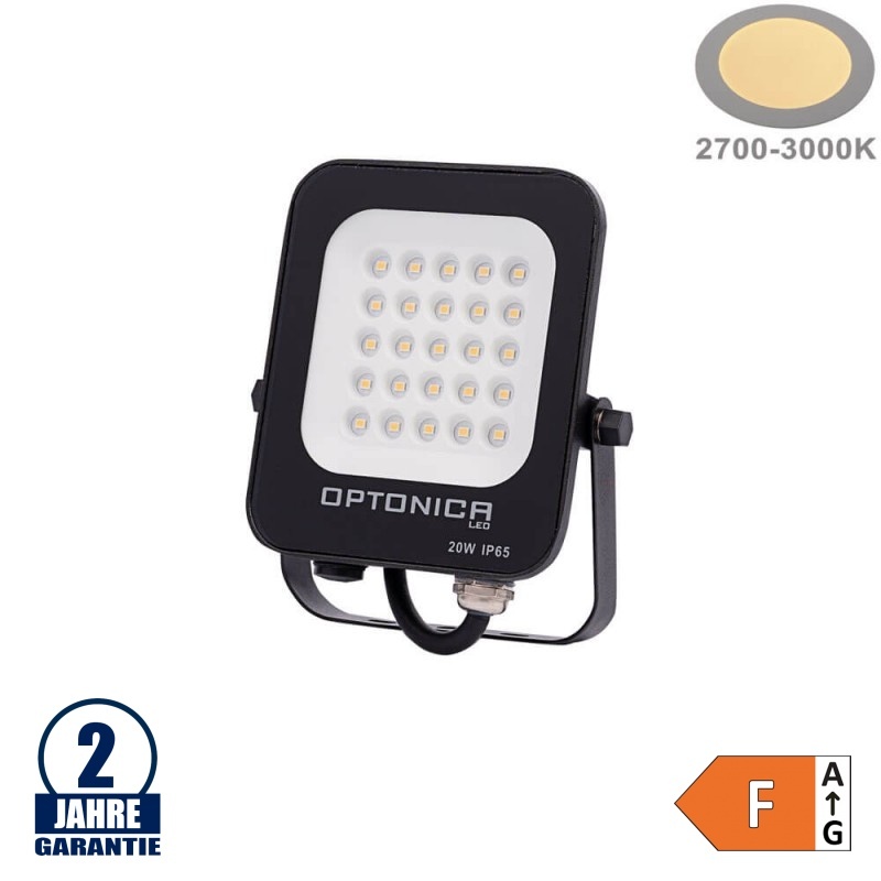 20W LED SMD Fluter schwarzes Gehäuse Warmweiß