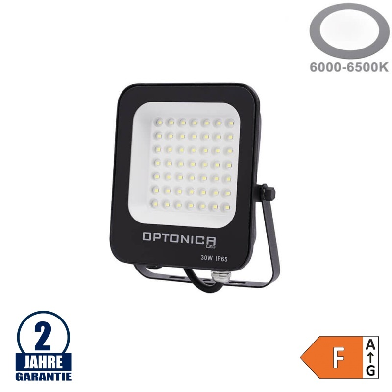 30W LED SMD Fluter schwarzes Gehäuse Kaltweiß